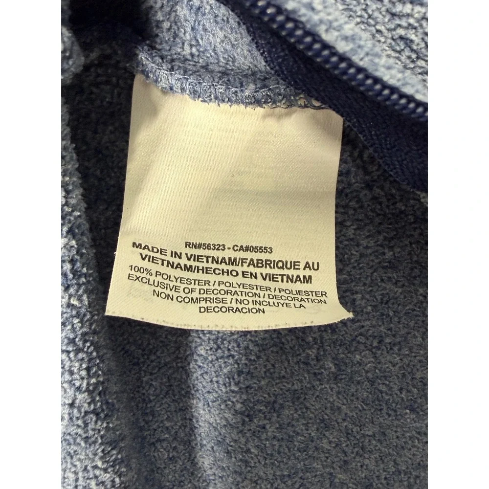 Nike Dri-FIT Cowl Neck Fleece Pullover Side Zip Top Heather Blue Womens Small